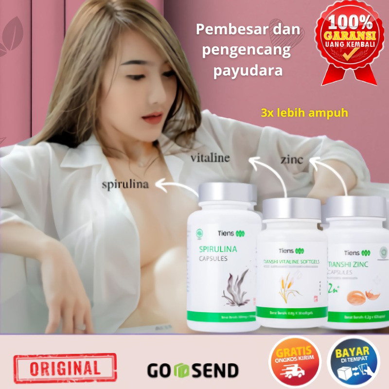 [TERLARIS] BREST PLUS + / SUPLEMEN PEMBESAR DAN PENGENCANG PAYUDARA HERBAL ALAMI TIENS / SPIRULINA |