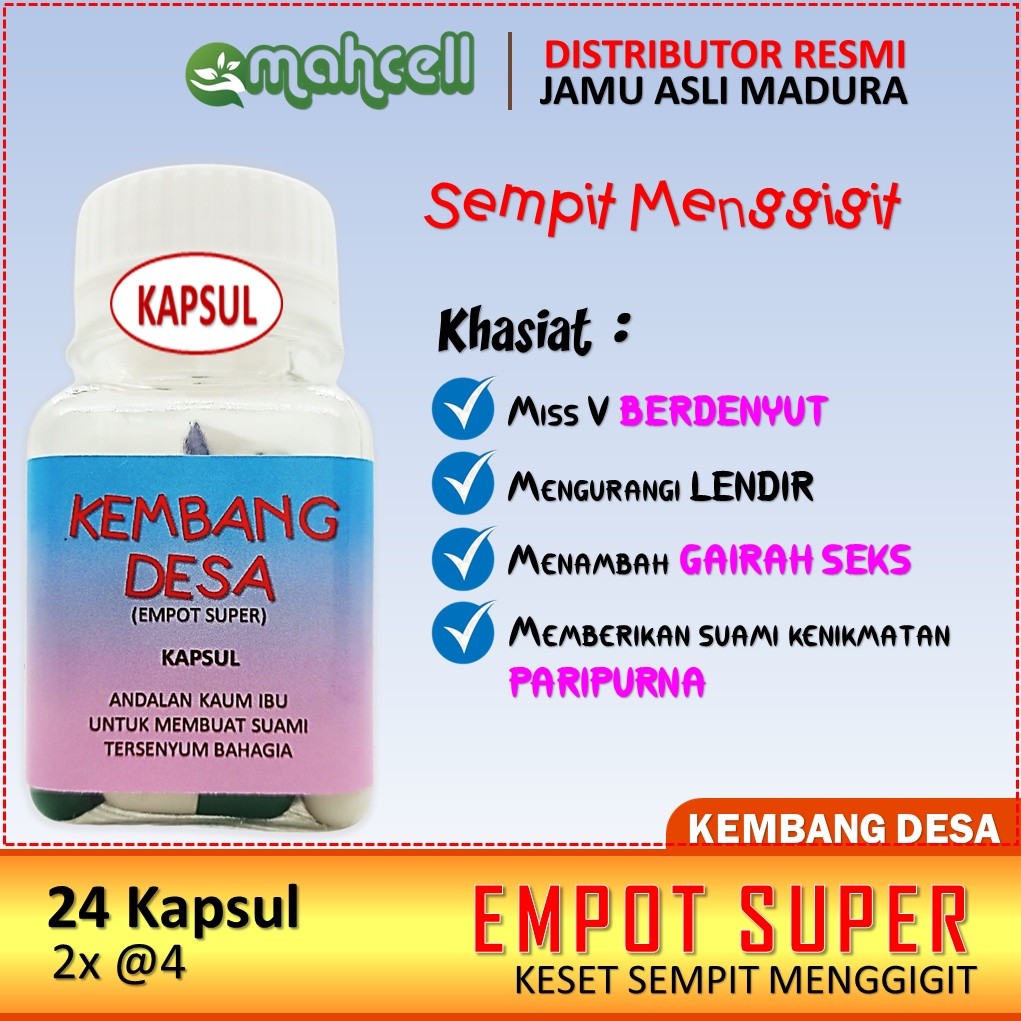 KEMBANG DESA PIL - Jamu Empot Madura Herbal Perawatan Kewanitaan, Pil Empot Ayam Super Rapet Miss V,