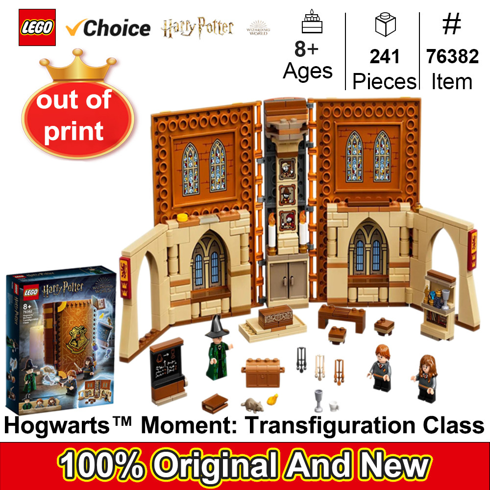 LEGO 76382 Harry Potter Hogwarts Moment :Transfiguration Class Building Set, Collectible Book Toy, T