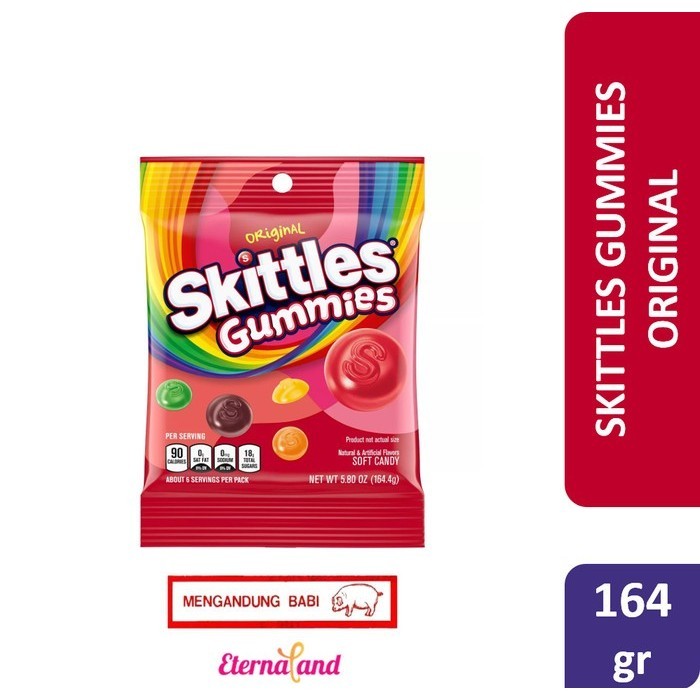 

Skittles Gummies Candy - permen rasa buah impor USA (NON HALAL)