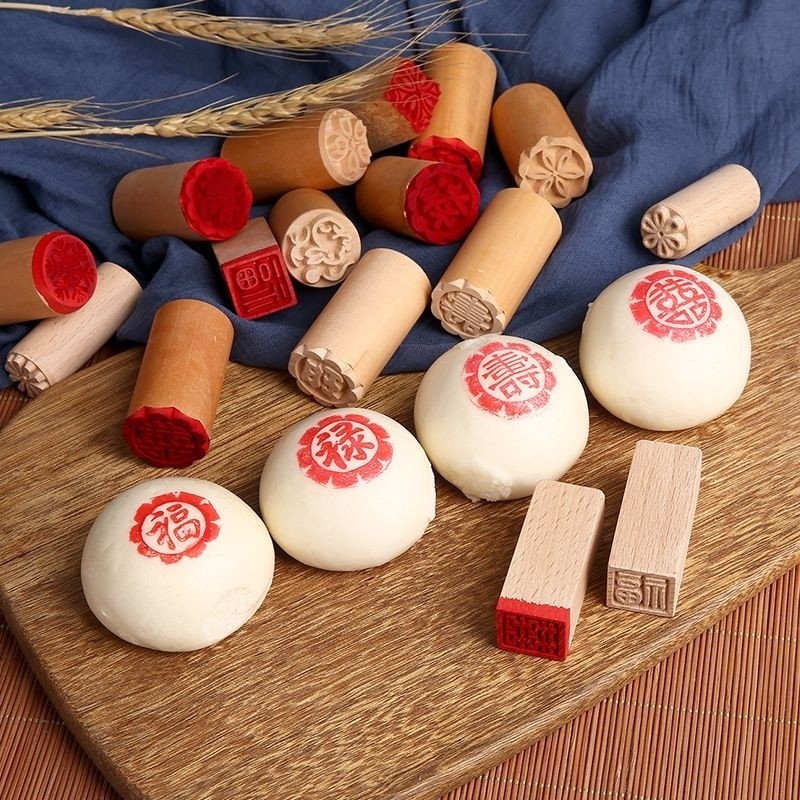 

TK Stempel Bakpao 2 & 2,5 cm Kayu Bakpia Kue Wooden Meatbun Stamp Bakpau Wood Bun Cake Pao Pia Bao
