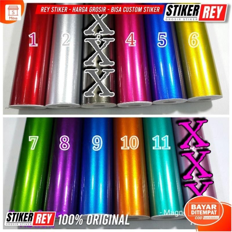 SKOTLET 1 ROLL CANDY METALIC STIKER MOTOR MERK PROFIX 1 ROLL UKURAN   45CM X 15 METER SKOTLET VINYL