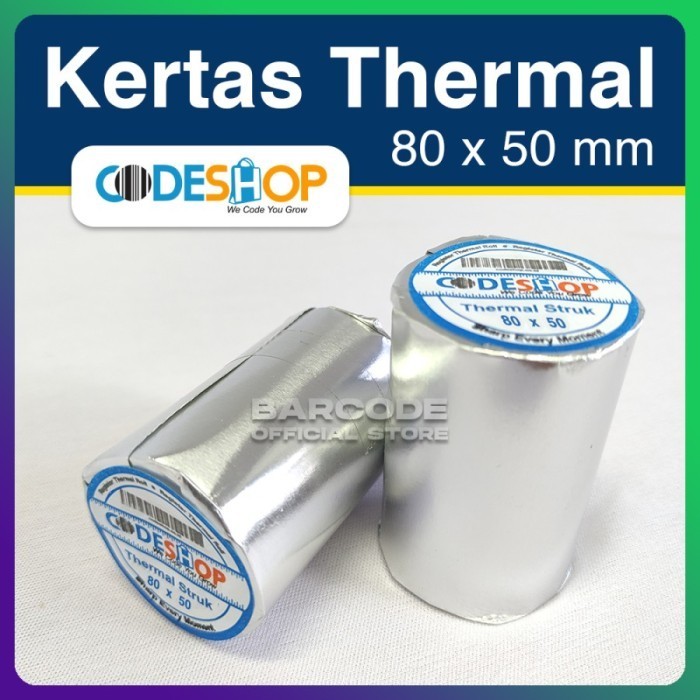

Kertas Thermal Paper Printer Bluetooth Ukuran 80 x 50 mm / 80x50mm - Codeshop 80x50 -TMA69