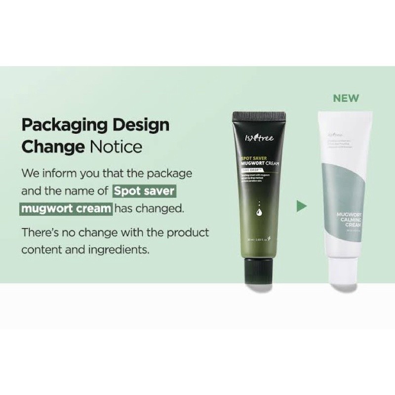 Isntree spot saver mugwort cream 50ml | isntree mugwort calming cream 50ml