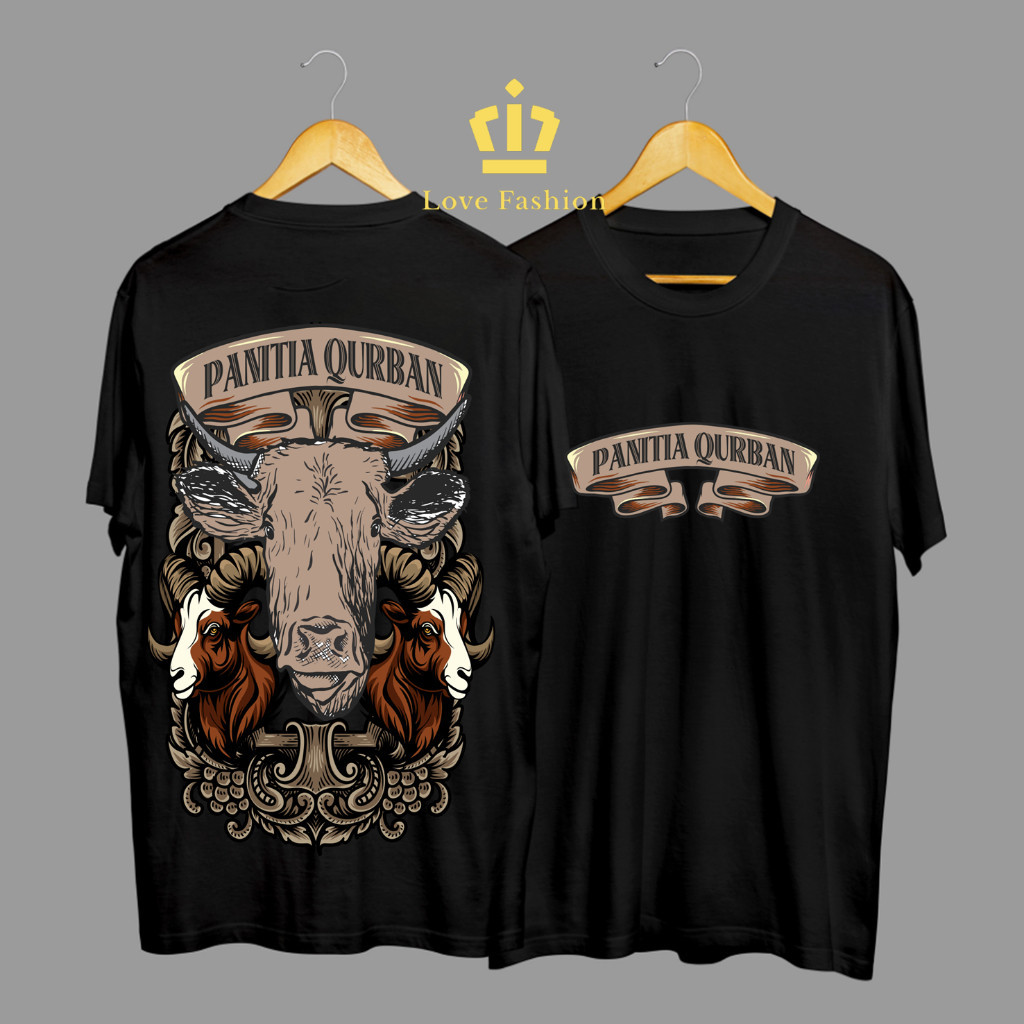 Kaos Tshirt Baju Distro Panitia Qurban Idul Adha Kerbau Sapi Kambing Lebaran Haji Premium Terbaru