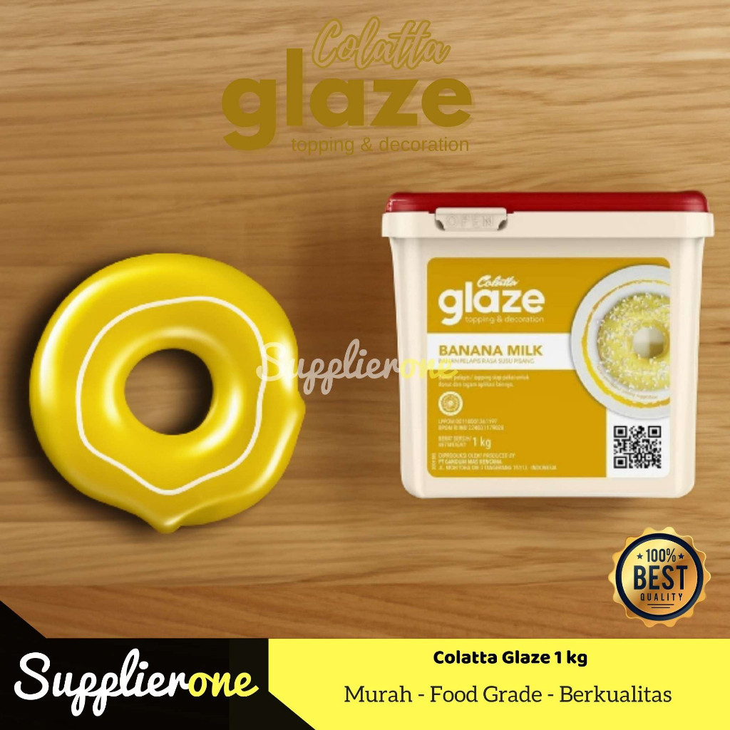 

Colatta Glaze Banana Milk / Selai Banana Milk 1kg / Colatta Dip Glaze / Selai Roti / Topping Selai Colatta Glaze