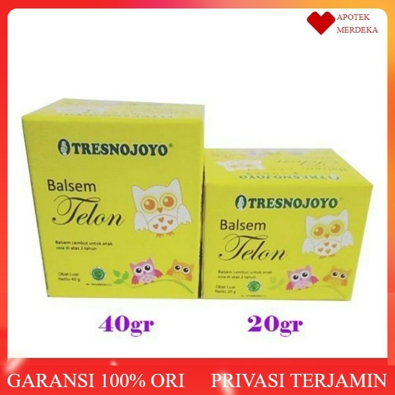 Tresno Joyo BALSEM TELON / Balsem Telon Anak Tresno Joyo 20 gram / 40 gram Original -Balsem bayi Tre