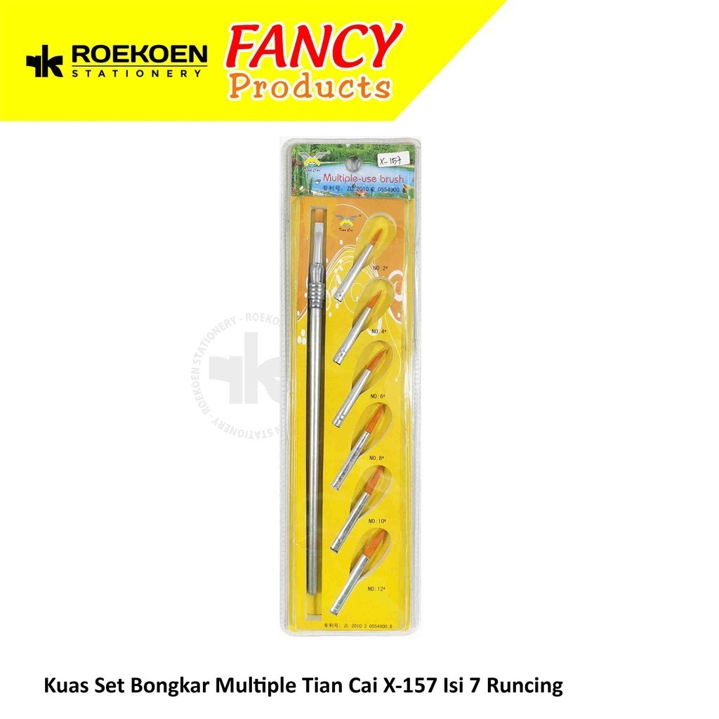 

Tian Cai Kuas Set Bongkar Multiple X-157 Isi 7 Runcing