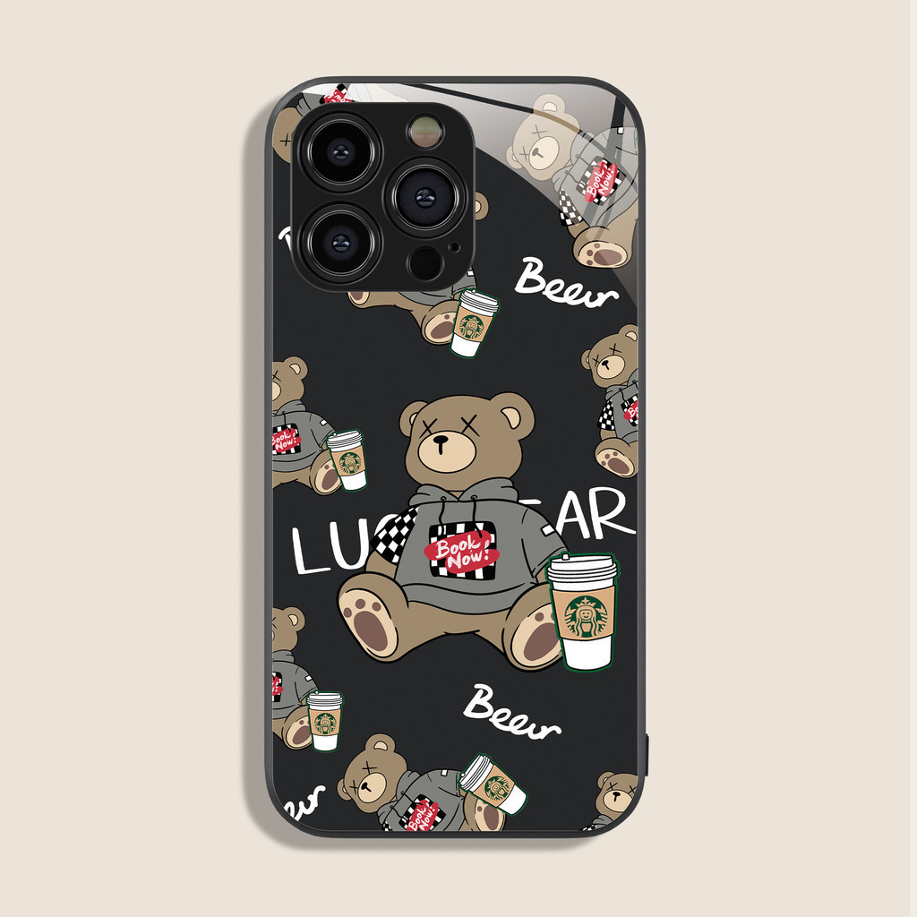 CH225 Case Pelindung Ponsel iphone 11 Xr 15 Pro 14 Max 13 12 mini xs 7 8 Plus Casing Bear Starbuck F