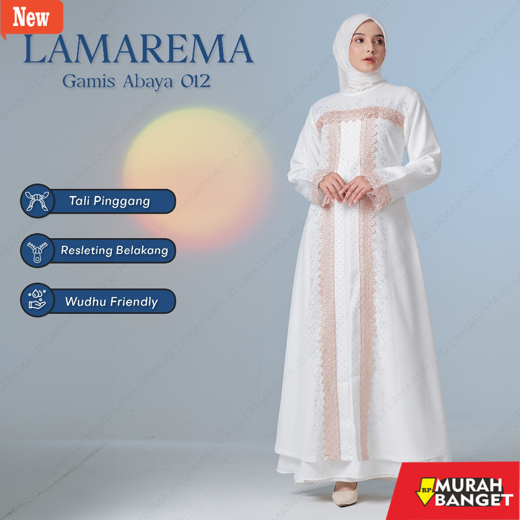 abaya shopee haul 2024 [ Lamarema ] Baju Gamis Putih Wanita / Dress Putih Muslim / Gamis Warna Putih