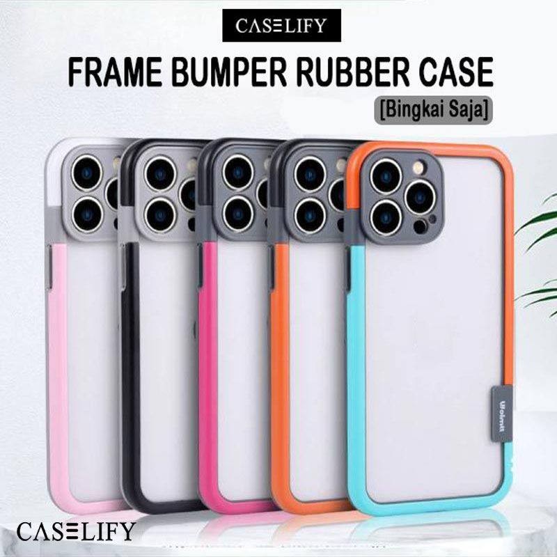 CASELIFY frame bumper rubber case iphone 11 12 13 14 15 pro plus max