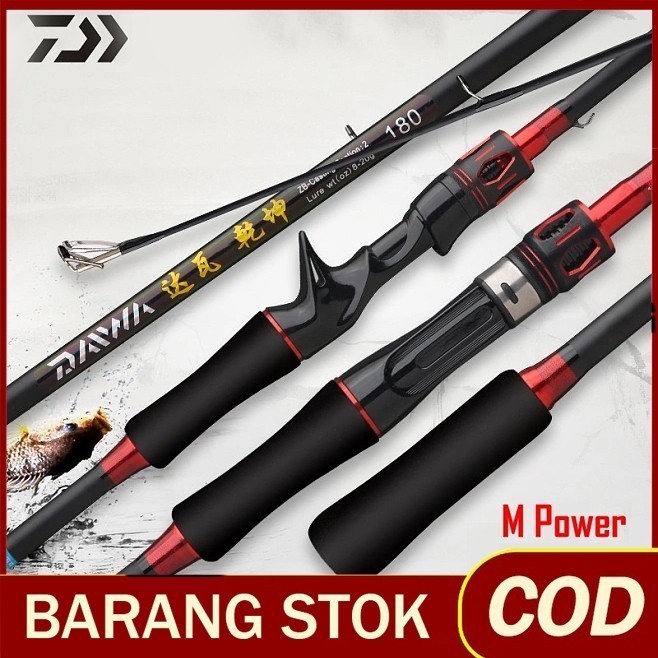 Daiwa Joran Pancing Carbon Joran Baitcasting Portabel Joran Spinning Joran Pancing Putar Umpan