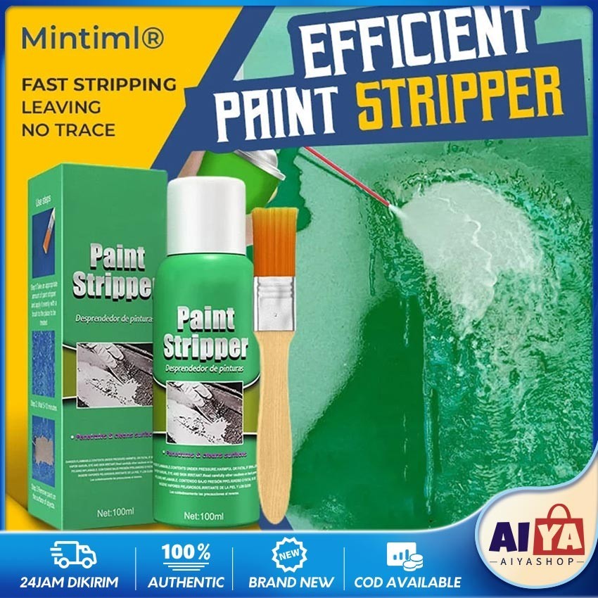 100Ml Perontok Cat Besi Paint Remover Perontok Penghilang Pengelupas Cat Body Motor Mobil + Brush