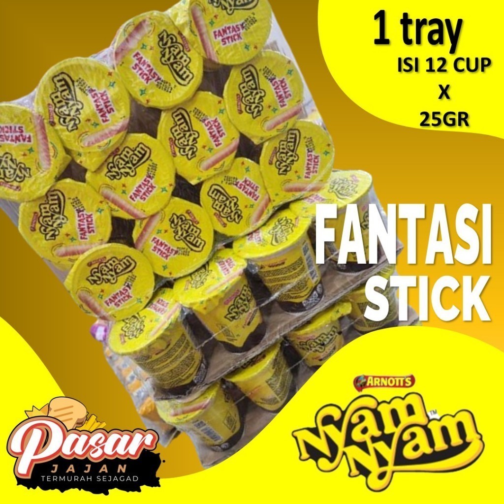 

Nyam Nyam Fantasi Stick Variant Chocolate, Strawberry, Chocoberry Isi 12 X 25Gr