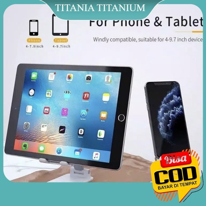 TITANIA [COD]. Stand Holder HP Handphone Universal HP Tablet / Holder HP Lipat / Stand HP Meja