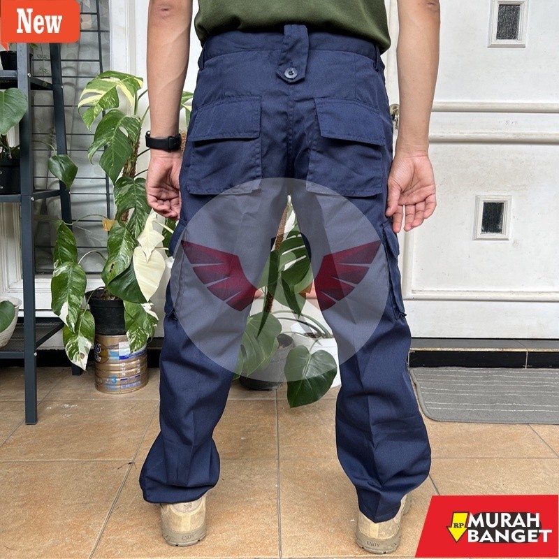 Celana kerja lapangan pria yg lagi viral- celana PDL biru Dongker SATPAM,SECURITY,DAMKAR