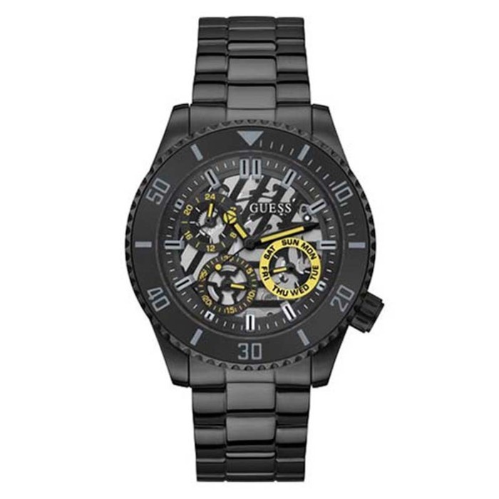 Original 100% GUESS Watches GW0488G3  AXLE Jam Tangan Pria Analog Black Garansi Resmi 1 Tahun