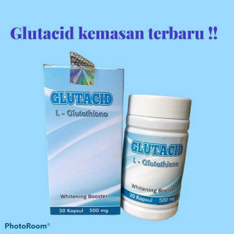 GLUTACID L-GLUTATHIONE WHITENING BOOSTER ASLI 100% ORIGINAL OBAT HERBAL SUPLEMEN PEMUTIH BADAN AMPUH