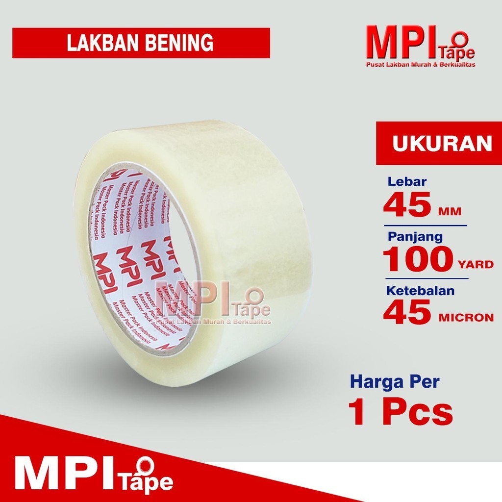 

Lakban Bening MPI 45 mm x 100 Yard - Lakban Packing