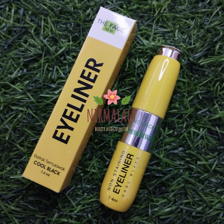 The Face Eyeliner Ekstrak Temulawak Cool Black 7.4ml/eyeliner waterproof/anti air/tahan lama/eyeline