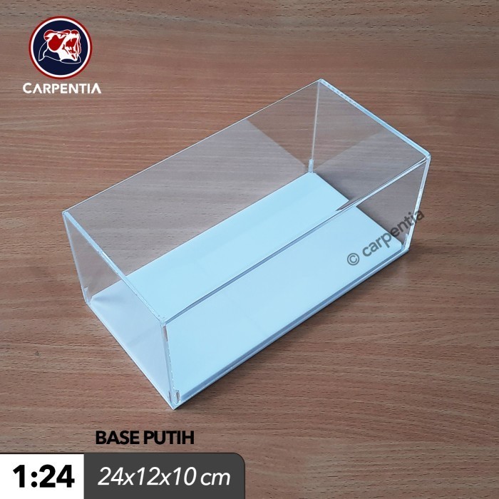 DC999 Acrylic Box Diecast skala 1 : 24 (24x12x10) cm / Case Akrilik Model - Putih