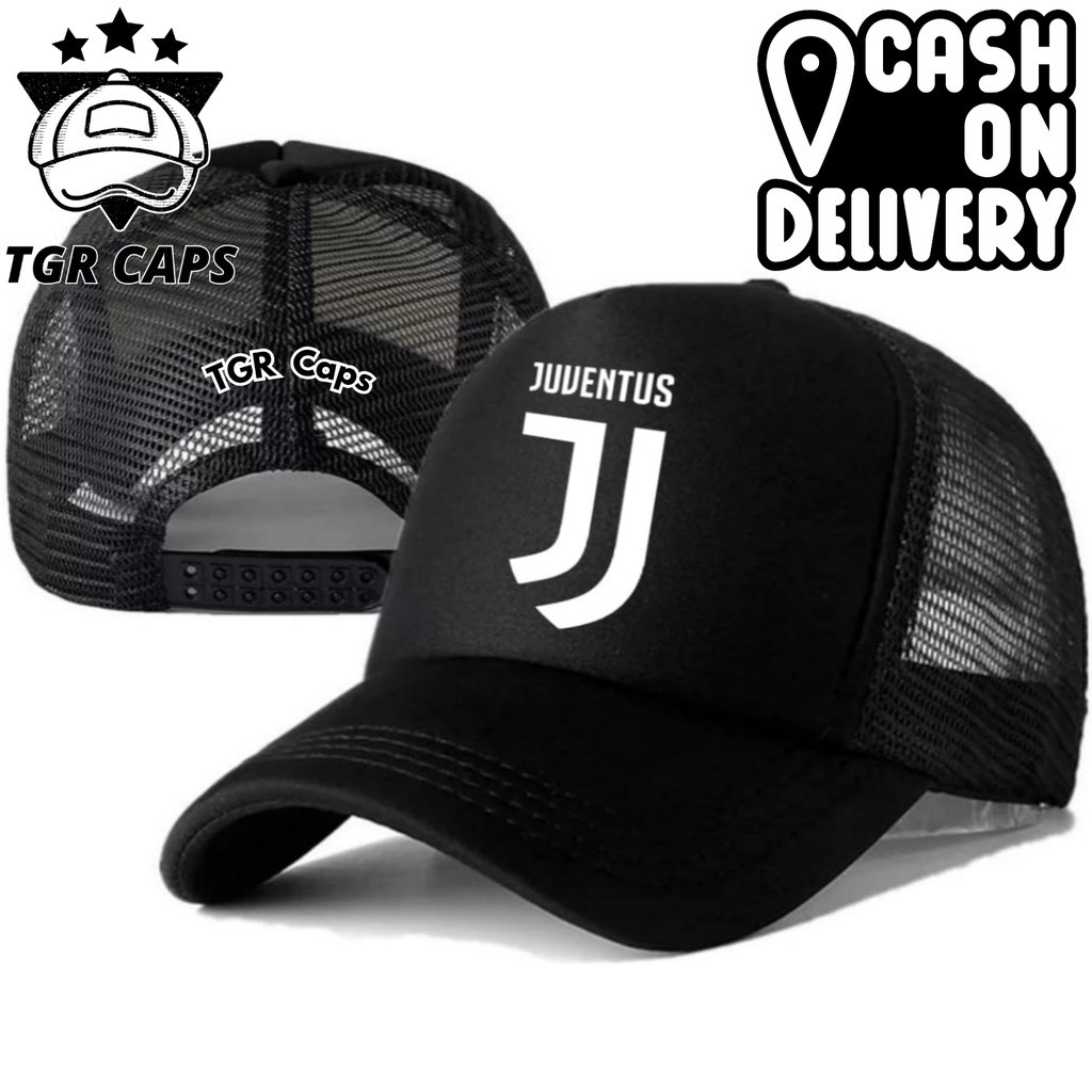 TGR Caps Topi Trucker JUVENTUS - Topi Distro JUVENTUS Logo - Topi JUVENTUS Premium - Topi Pria Dewas