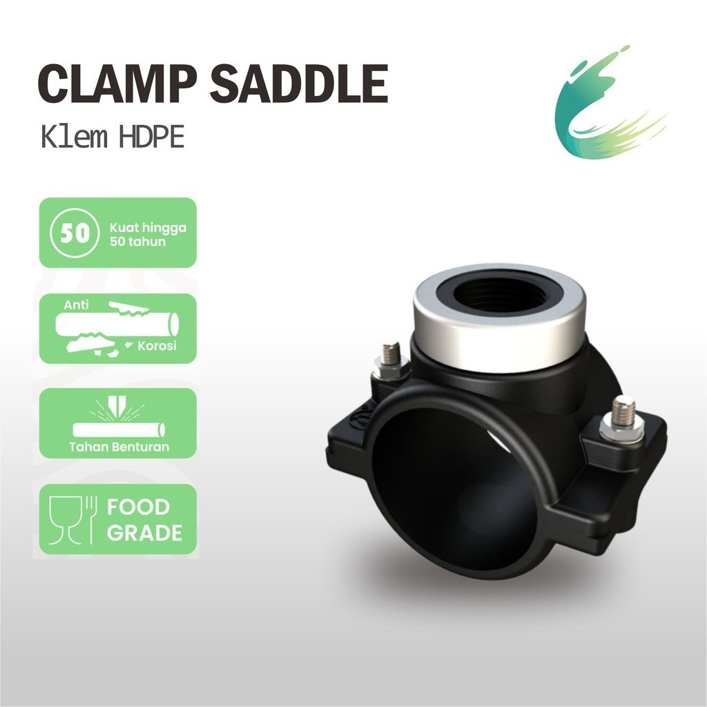 Fitting HDPE Clamp Saddle Penguin 32mm x 1/2"