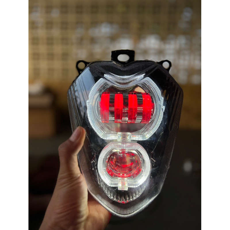 Lampu depan satria fu thailand pertama costume dobel biled projie