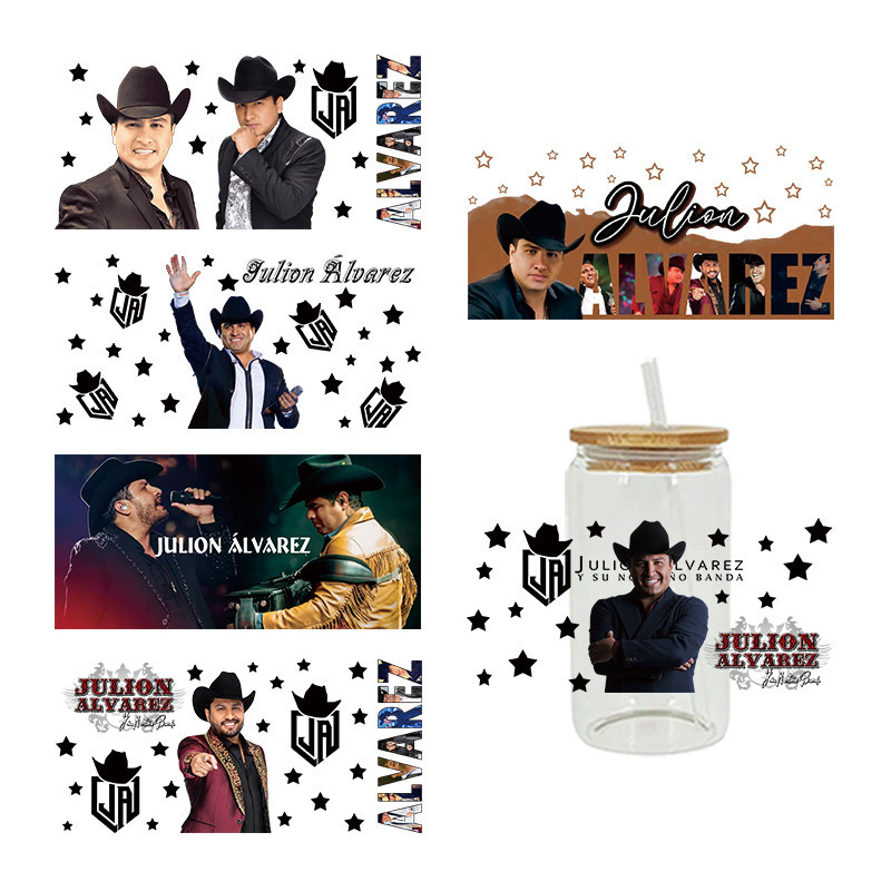 

UV DTF Sticker Karol-G Theme For The 16oz Libbey Glasses Wraps Cup Can DIY Waterproof Easy To Use Custom Decals D10128