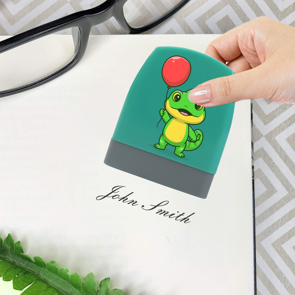 

Frogs And Balloons Custom-Made Baby Name Stamp DIY For Children Name Seal Student Clothes Chapter