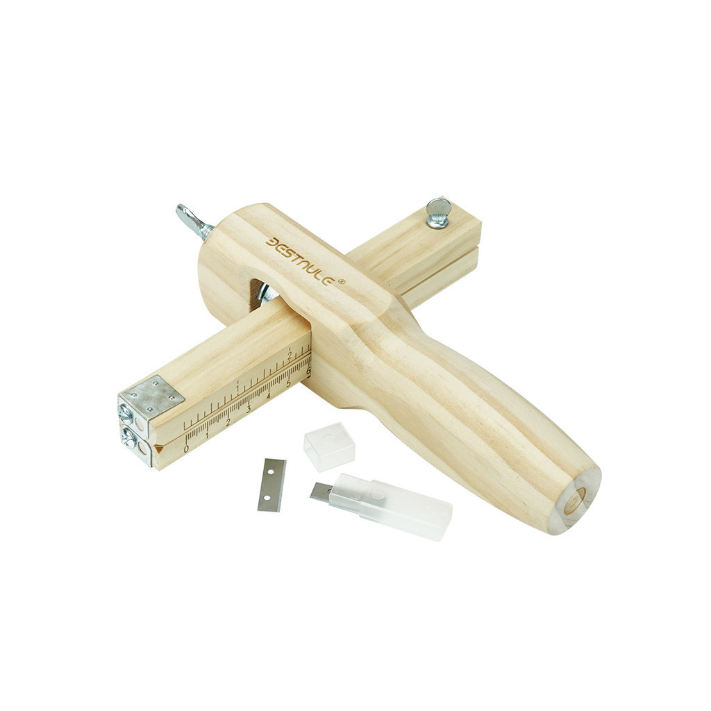 

BESTNULE Leather Cutter For Fringe Braiding Strip Belts and Lace Leather Table Top Lace (come with 3 blades)