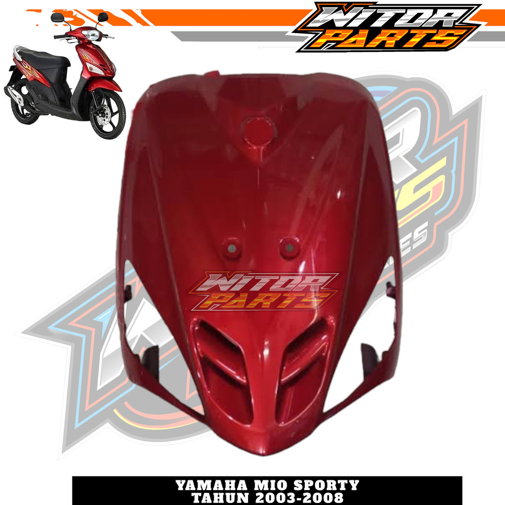 Tameng Depan Yamaha Mio Sporty Merah Marun  / Tameng Dasi Panel Dada Depan Yamaha Mio Sporty Lama Ol