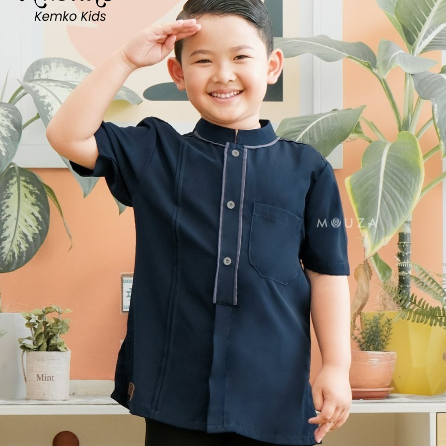 Koko Baju Atasan Muslim Anak Laki-laki Kemko Austine Kids Branded by Original Mouza