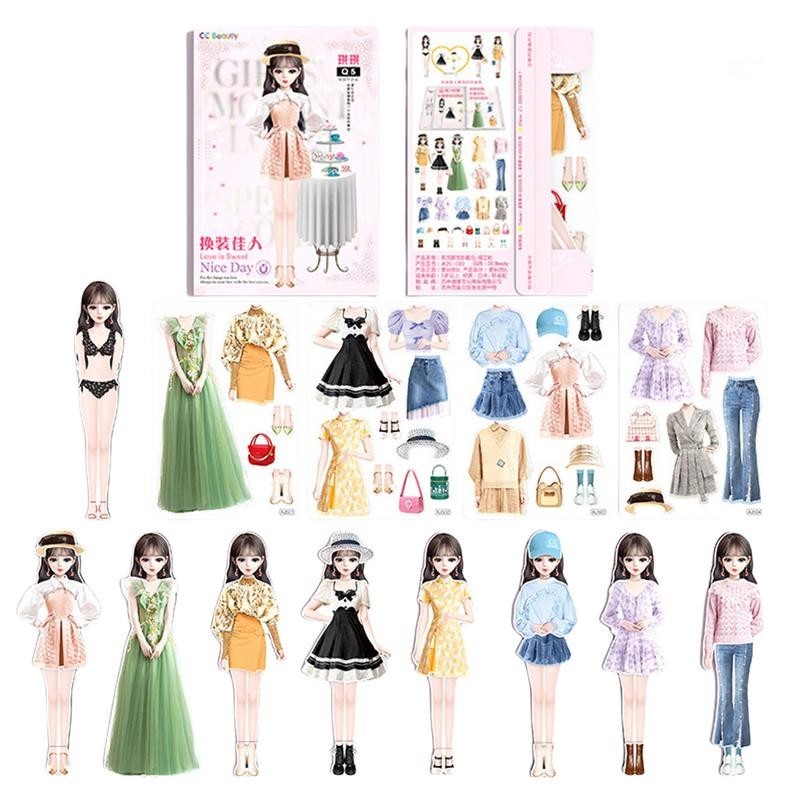 Magnetic Dress Up Toy Creative Magnet Dress Up Paper Dolls Puzzles Created Imagine Set Birthday Gift