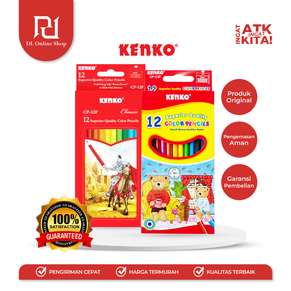 

KENKO 12 PENSIL WARNA/ COLOR PENCIL CP-12F CLASSIC (1SET)