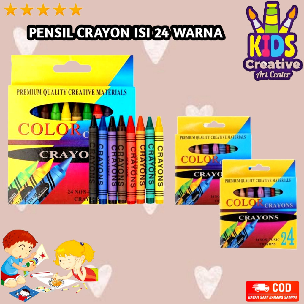

PENSIL CRAYON ISI 24 WARNA / PENSIL WARNA GAMBAR 24PCS / CRAYON SET ANAK 24 ART SET / ARTSET 24 PCS / PENSIL KRAYON ANAK / E N