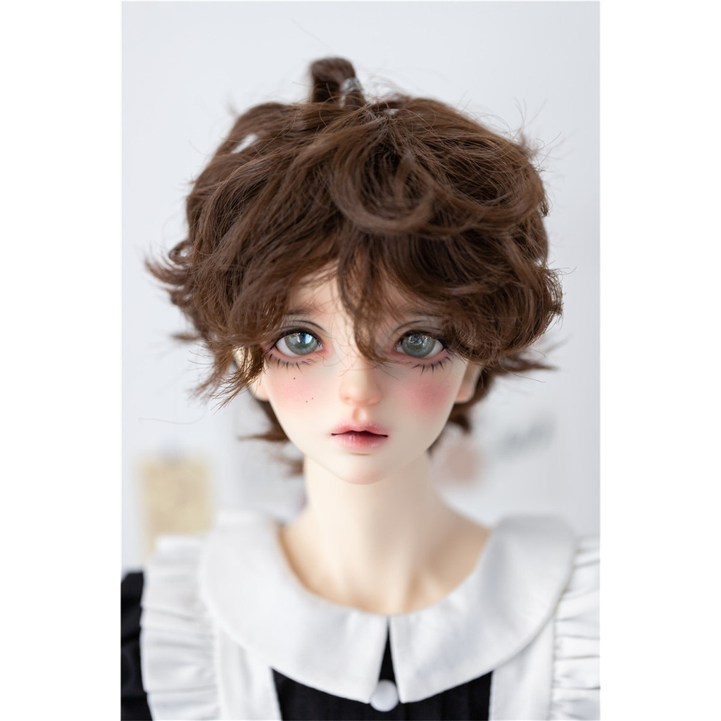 BJD wig1/3,1/4,1/6Milk silk wig lovely messy short curly 1/3,1/4,1/6 bjd doll accessories