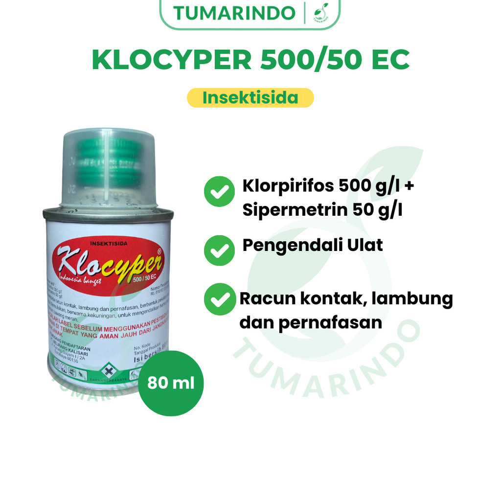 Klocyper 500/50 EC 80 ml Insektisida Pengendali Ulat Grayak Bawang Merah