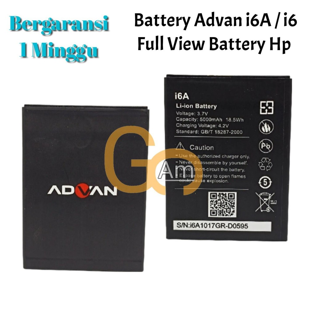 Baterai Batre Battery Advan i6A / i6 Full View Double Power Battery Hp