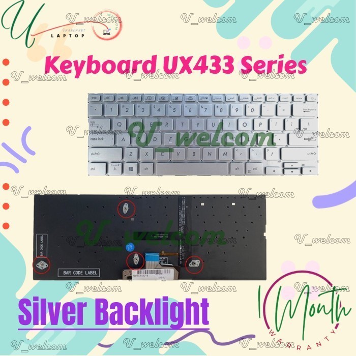Keyboard  ZenBook 14 UX433FQ UX433FAC UX4300F UX433 UX433F UX433FA UX433FC UX433FN UX433FL Series - 