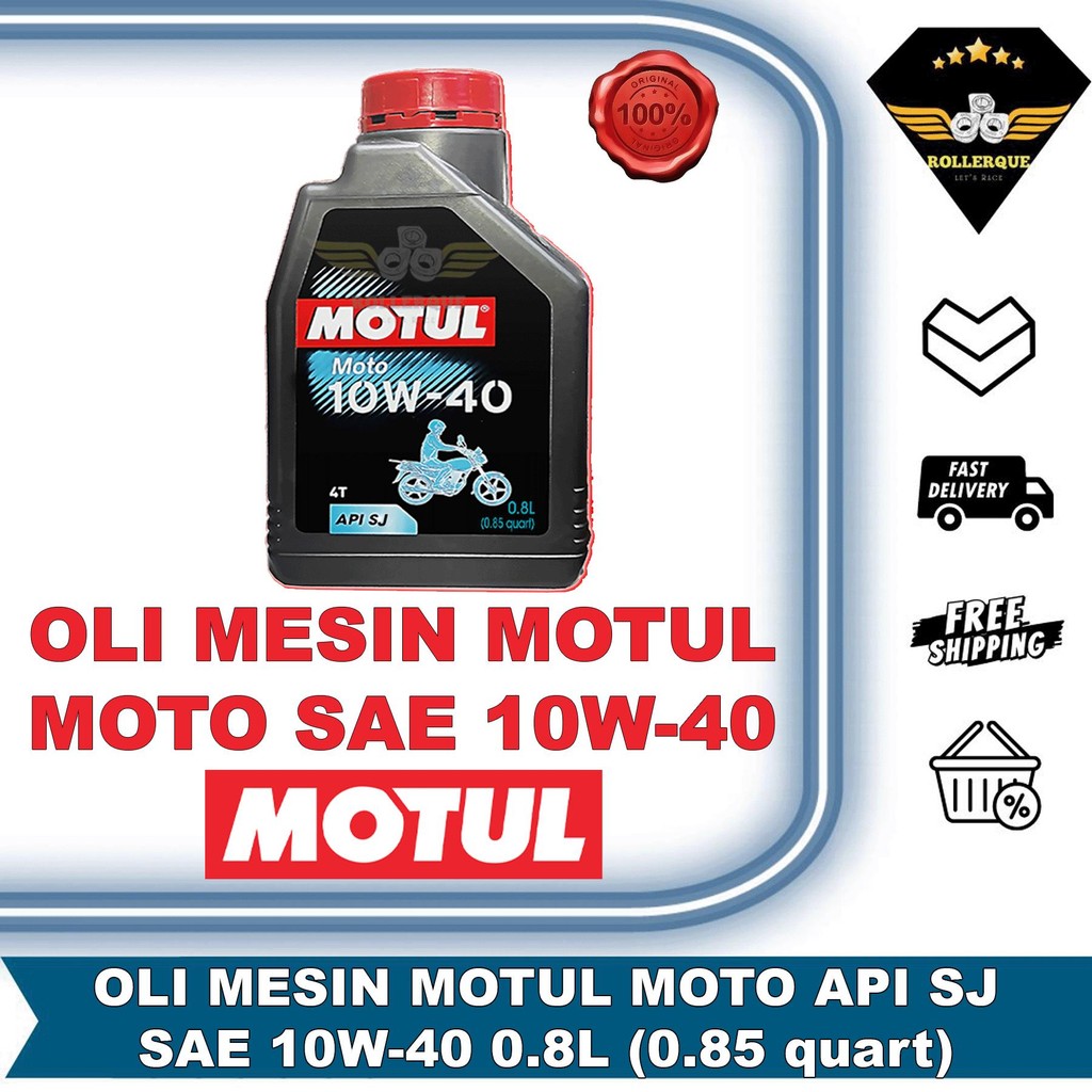 Motul Oli Mesin Moto 10W-40 4T JASO MA2 API SJ 800 ml