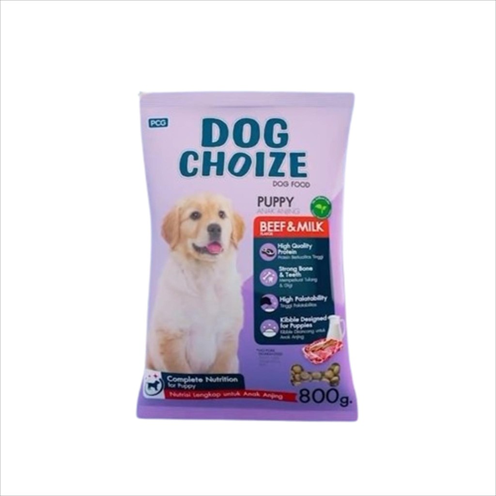 REPACK DOG CHOIZE PUPPY BEEF & MILK 800GR - DOG CHOIZE PUPPY 800GR - DOG CHOIZE MURAH - DC PUPPY