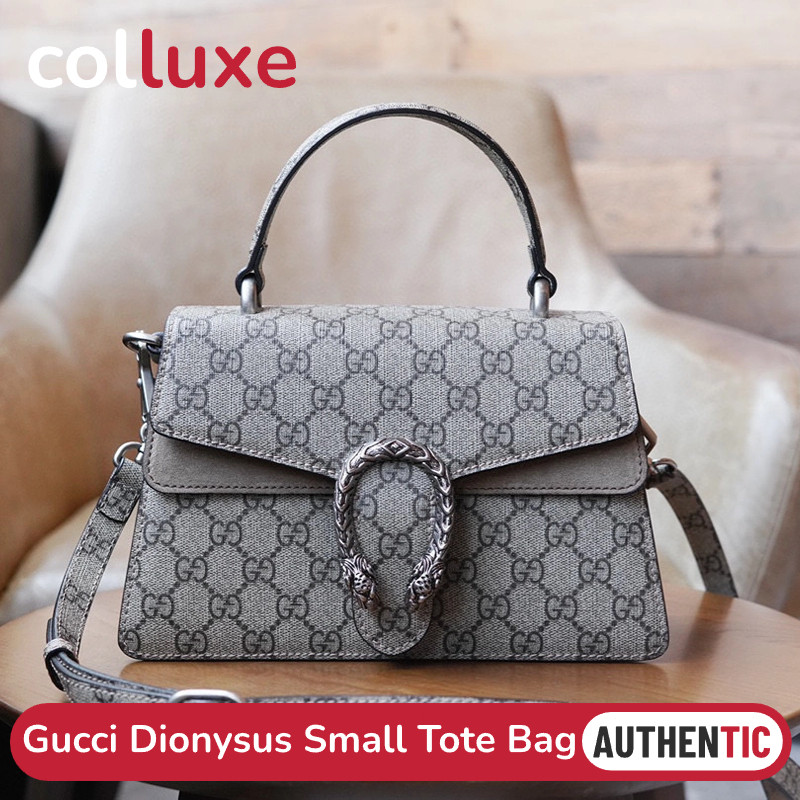 Gucc1 Dionysus Small Tote Bag 24.5cm GG Supreme canvas handbag