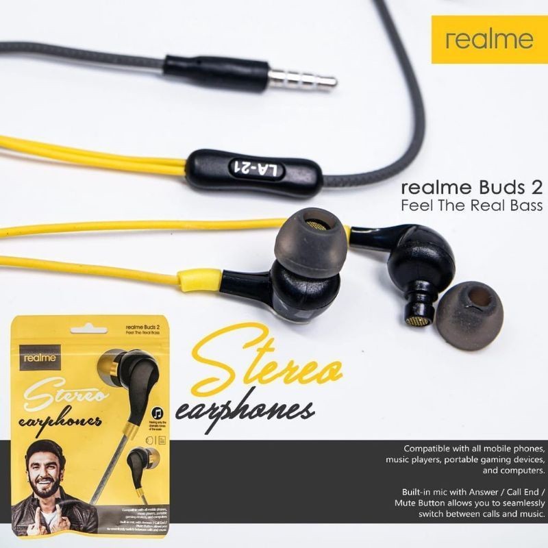 HF/Headset Realme QP 003 Audio Stereo Earphone