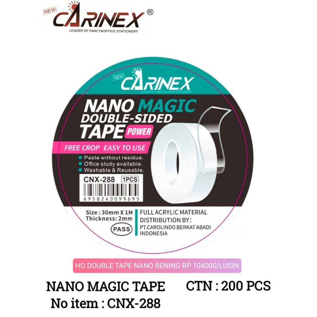 

DOUBLE TAPE NANO 1M / PEREKAT DUA SISI CARINEX CNX288