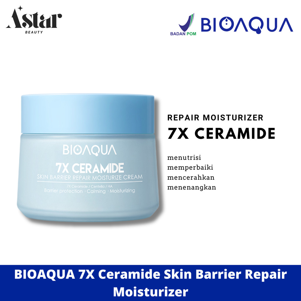 BIOAQUA 7X Ceramide Skin Barrier Repair Moisturizer Cream 50g Pelembab Wajah Cream Pemutih Wajah Day