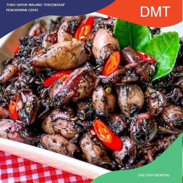 

oseng cumi hitam pedas /cumi bumbu hitam pedas