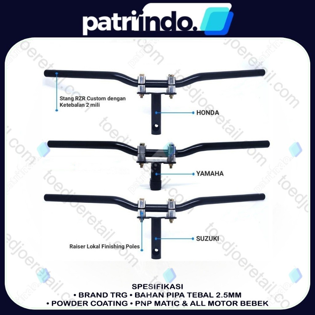 TRG Paket stang rzr custom balap roadrace full set beat street pcx 150 vario genio supra revo sonic 