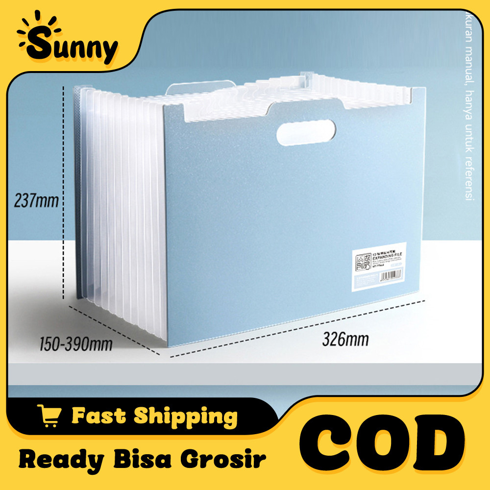 

Expanding File Bahan Tebal 13 Sekat Folder Multi-lapis Portabel A4 Tas File Folder Document Bag