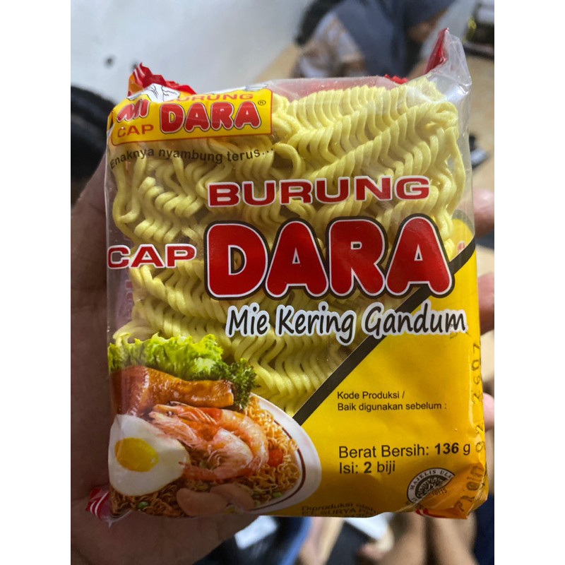 

mie bulat mie kering gandum telur cap burung dara 140gram